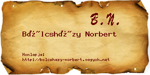 Bölcsházy Norbert névjegykártya